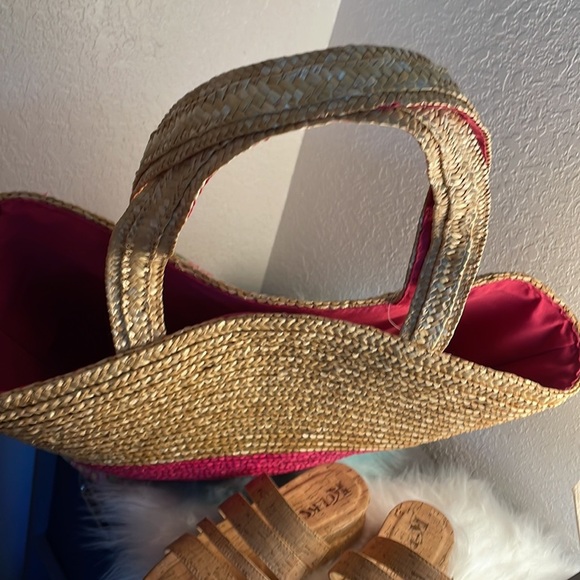 ❤️ Straw Studios pink tote bag 🥰 NWT - Picture 4 of 5